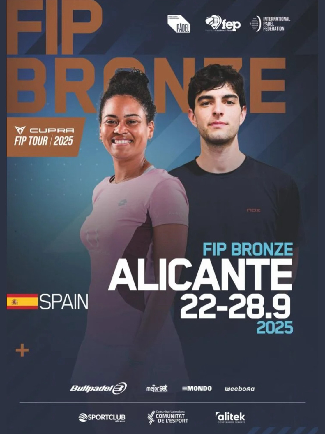 FIP BRONZE ALICANTE – ALITEK – SPORTCLUB (22 AL 28 DE SEPTIEMBRE 2025)