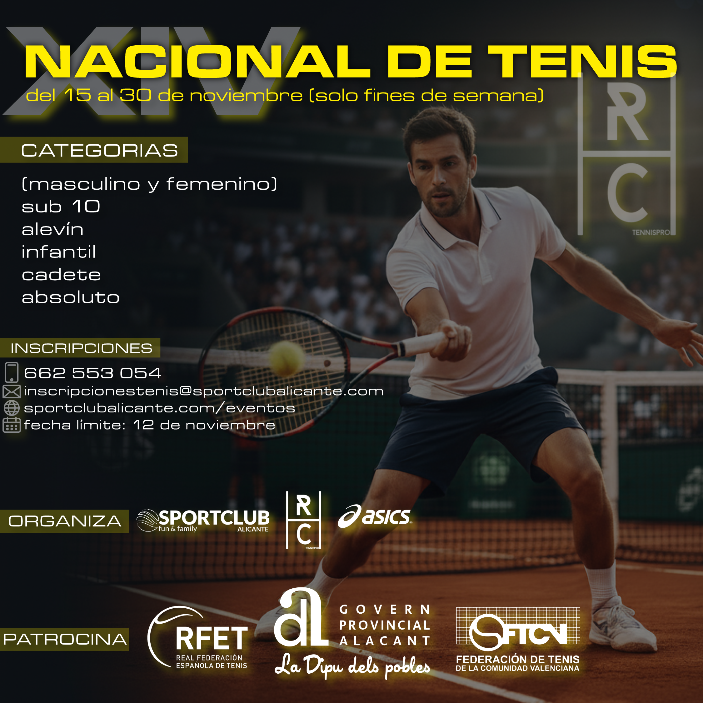 XIV Torneo Nacional de Tenis RC Sportclub (15 al 30 de noviembre)
