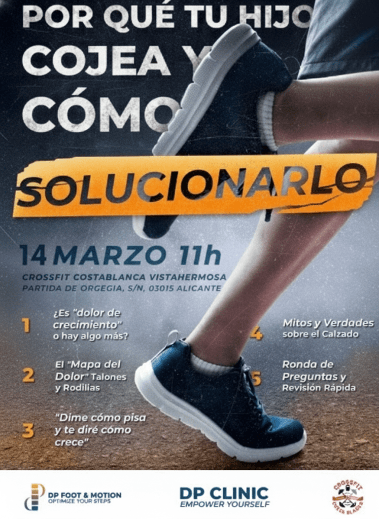 Por qué tu hijo cojea y cómo solucionarlo | Charla gratuita en Sportclub Alicante